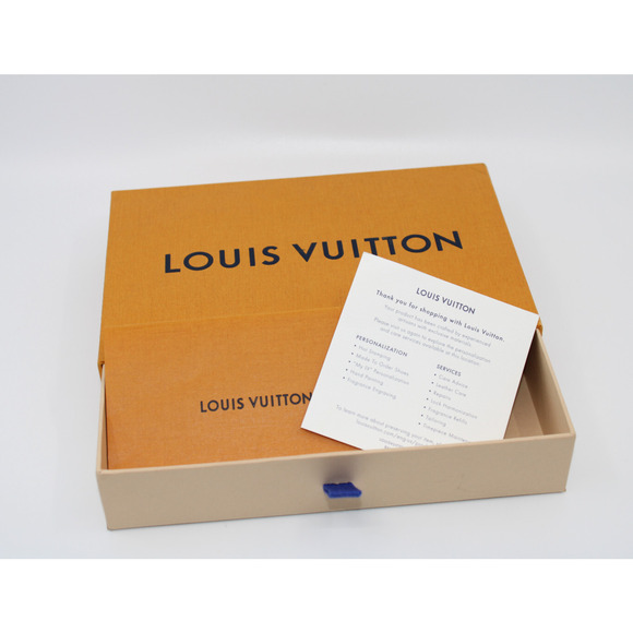 LOUIS VUITTON Empty Orange Drawer Style Box For Wallet 8" x 5.5" x 1.5" - Picture 2 of 4